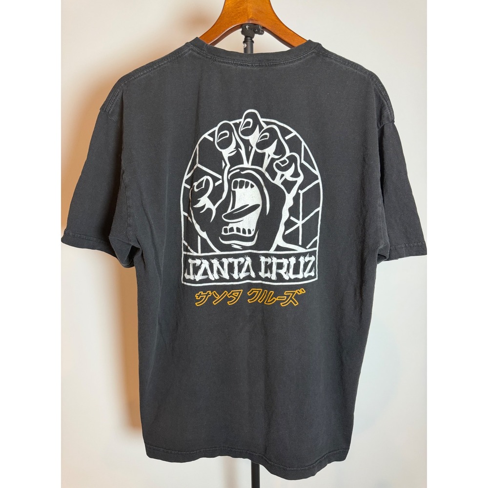 Santa Cruz Screaming Hand Japanese Logo Black T-Shirt Mens XL